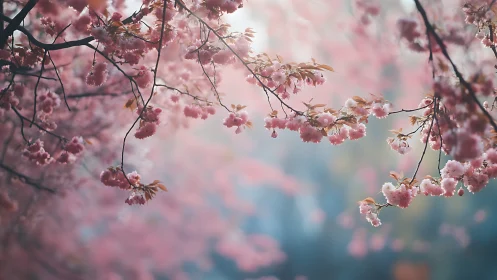Soft-Focus Cherry Blossom Study: Depth and Botanical Composition.