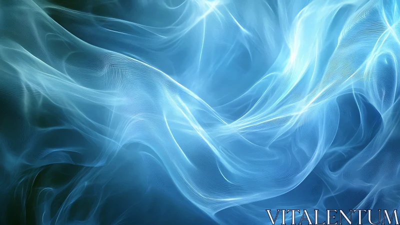 Ethereal blue energy veils with flowing light textures.