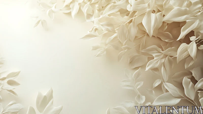 Whispering porcelain leaves circling a hush of light.