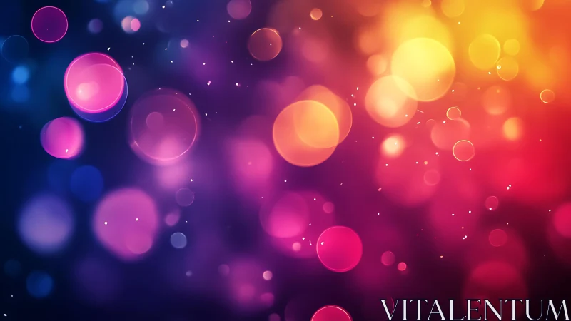 Vibrant bokeh light background in abstract digital style.