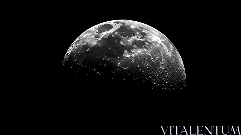 Lunar terminator arc reveals high-contrast cratered topography