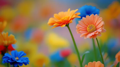 Vibrant Gerbera Daisies in Soft Focus Bloom