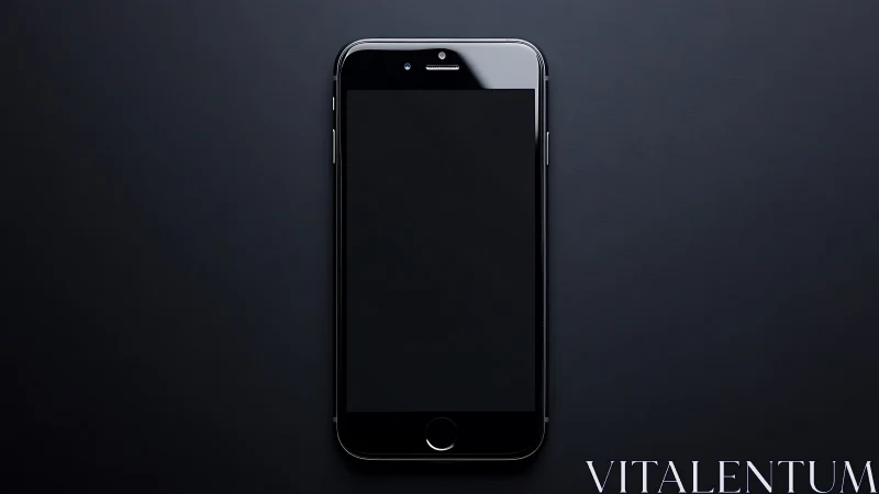 Smartphone Display Mockup Against Dark Background.