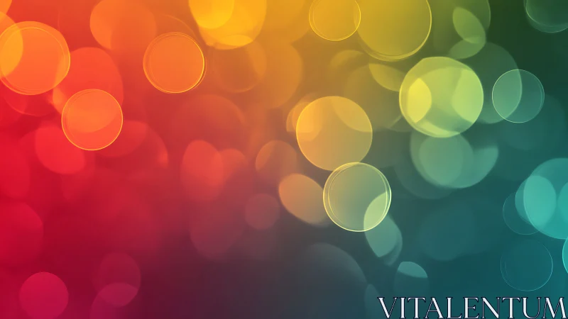 Multicolor bokeh circles create soft luminous gradient field