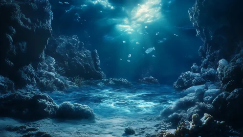Sunlit underwater cove glowing with gentle ocean magic.