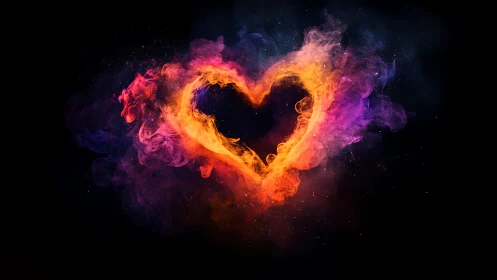 Fiery Heart aflame with Passionate Energy and Wonder
