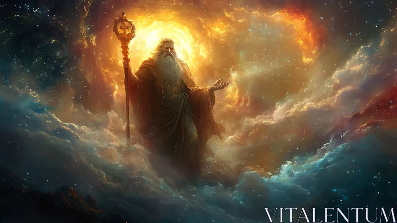 Star-forging elder strides through burning clouds of creation