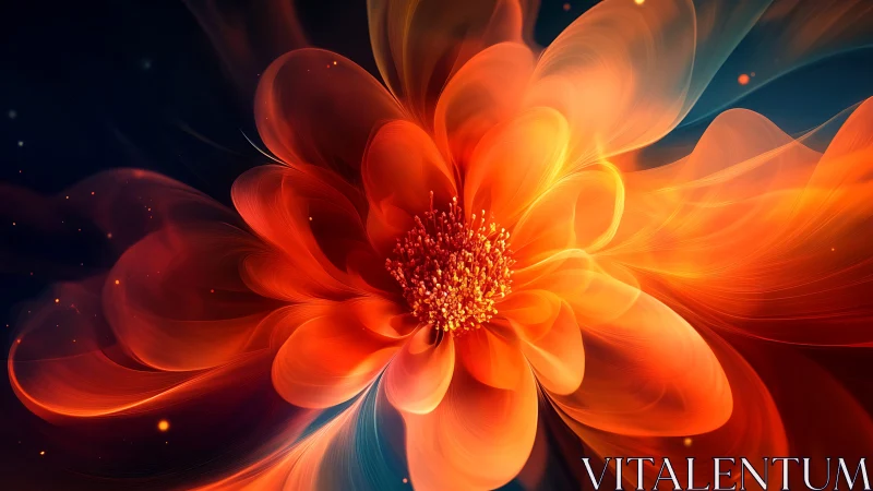 Solar blossom unraveling in neon-soft cosmic currents.