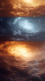 Tri-band volumetric nebula oceans in thermal contrast fields.