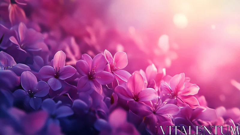 Magenta Dream Garden: Soft-Focus Petals in Luminous Bloom.