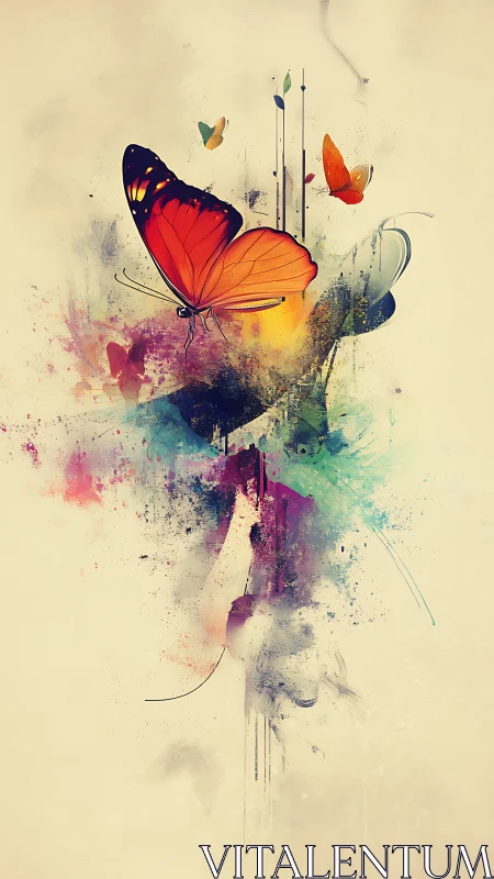 Gentle watercolor butterflies dancing through soft color.