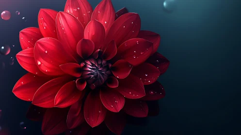 Crimson Bloom Unfolds Against Twilight's Embrace