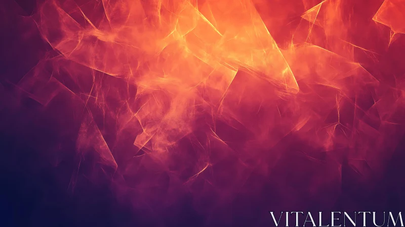 Abstract glowing orange and purple geometric light background.