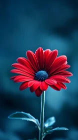 Crimson Petals Pierce the Twilight: Nature's Bold Statement