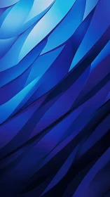 Layered blue abstract curves form overlapping diagonal waves