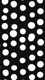 High-contrast vertical polka dot grid on black ground pattern