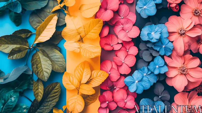 Vibrant Floral Rainbow Blooms in Perfect Harmony.