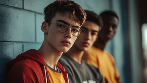 Corridors of Contemplation: Three Figures Lost in Thought