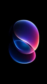 Glowing twin orbits of color drifting in a soft night sky.