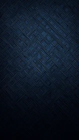 Dark geometric weave texture glows with subtle blue depth
