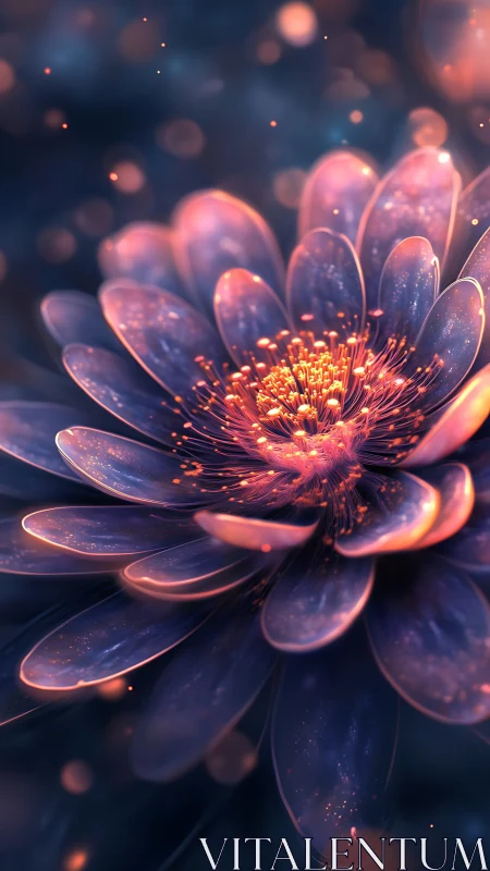 Dreamlit petals unfolding in a softly glowing twilight.