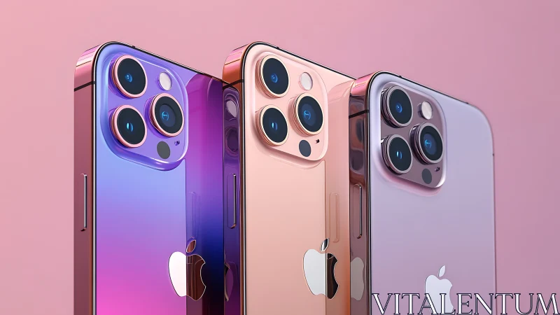 Triple iPhone Pro Max Variants Rendered With Gradient Colorway Specifications