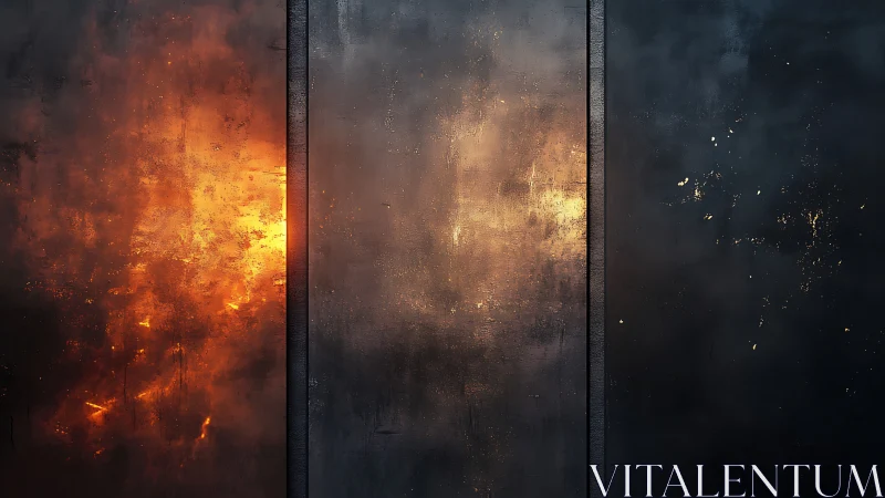 Inferno Contained Behind Glass Barriers