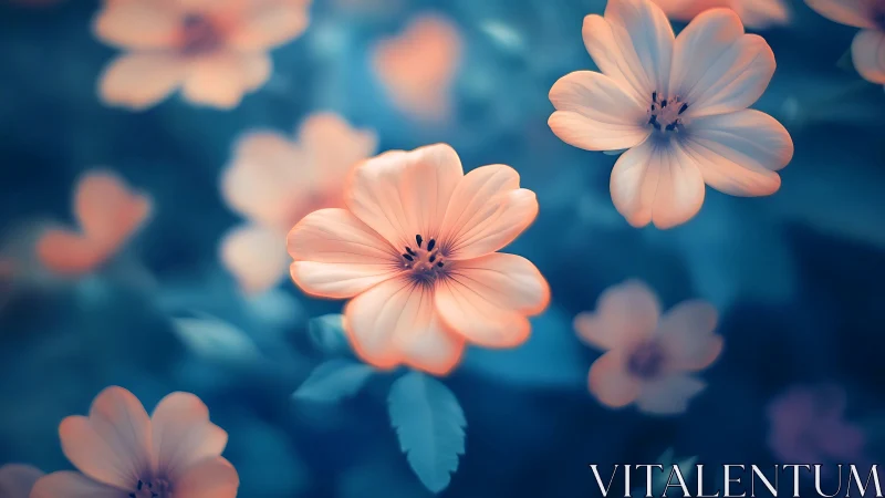 Blurred Cosmos Floral Study: Depth-Rendered Botanical Composition.