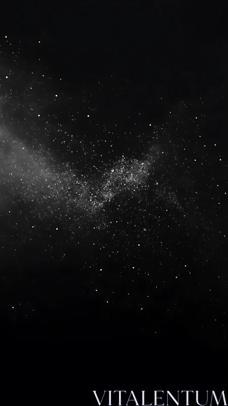 Stellar particulate dispersion across deep black field.