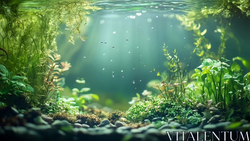 Aquascape forest glows under dappled freshwater light.