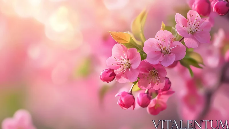 Blossom Ballerinas Caught Mid-Twirl in Sunset Glow