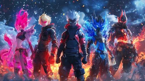 Elemental heroes unite in a blazing cyber-fantasy showdown.