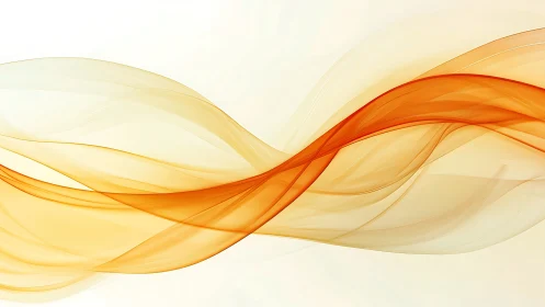 Translucent orange waveforms flow across a minimal field