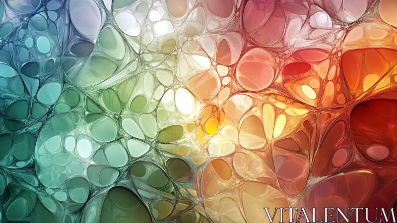 Prismatic cell-dreamscape flowing from cool dusk to fire.