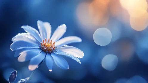 Delicate Daisy Dancing in Morning Light.