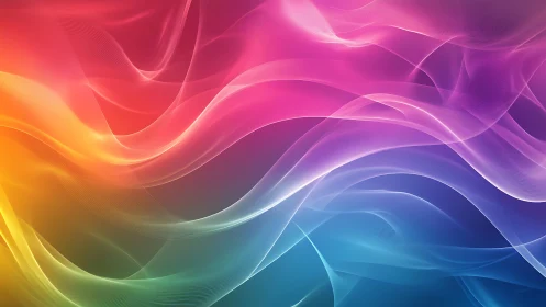 Abstract multicolor wave background in smooth gradients.