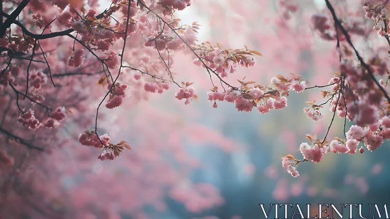 Soft-Focus Cherry Blossom Study: Depth and Botanical Composition.