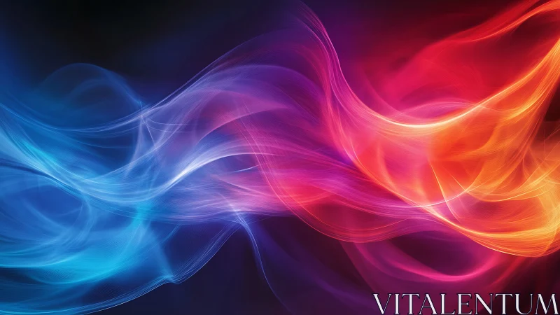 Luminous Waves Dance Across Dark Canvas.