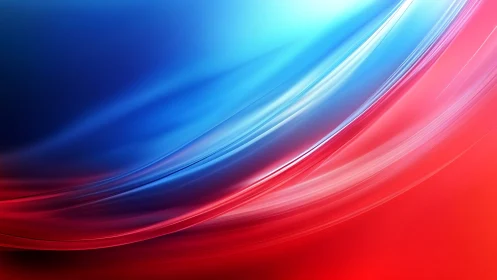 Flowing blue and red light waves in a friendly motion.