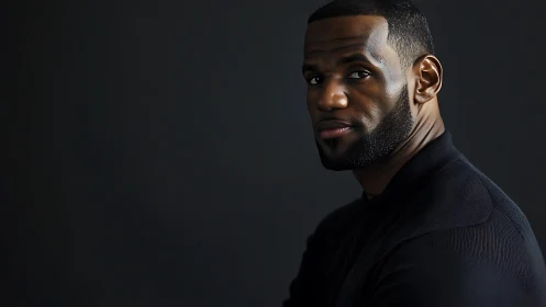 Strong side-profile portrait highlights confident expression.