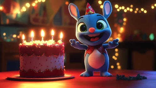 Blue Bunny's Luminous Birthday Bash Spectacle.
