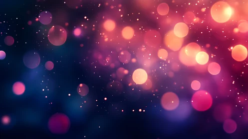 Starlit bokeh nebula drifts across a midnight rainbow glow.