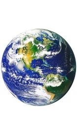 Satellite composite of Earth highlighting the Americas.