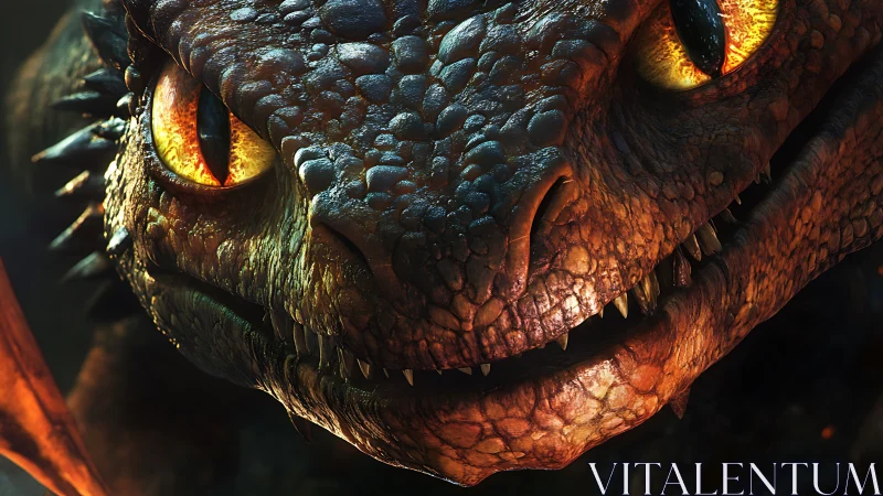 Hyper-detailed dragon close-up with cinematic lighting profile.