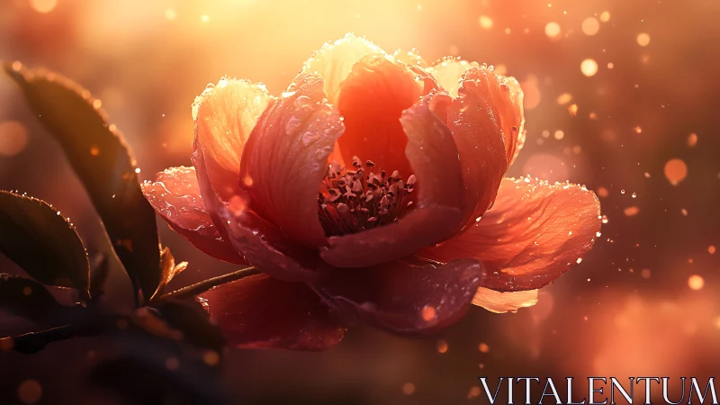 Luminous macro bloom in cinematic digital painting style.