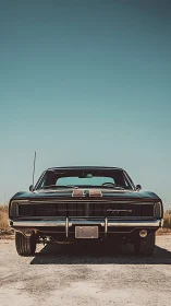 Front-on analysis of classic muscle car with low-angle axial symmetry