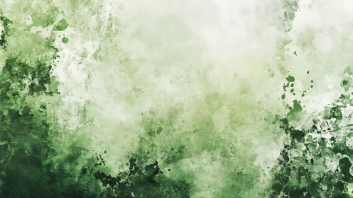 Green textured abstract watercolor background composition.