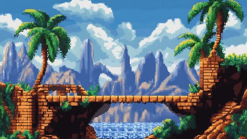 Desert Gateway: Pixel Art Portal of Adventure.