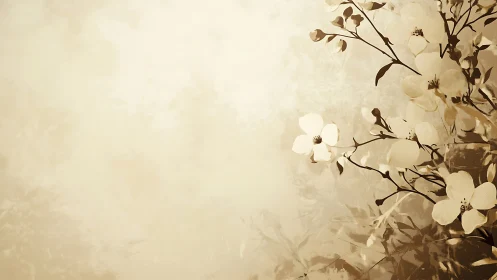 Vintage Blooms in Sepia Light.