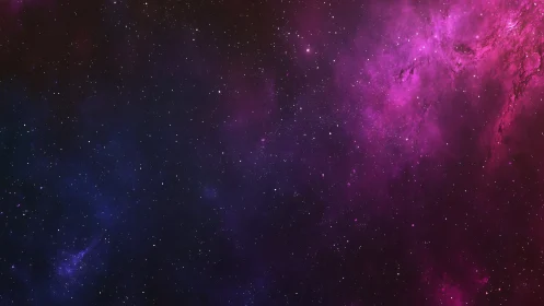 Gentle violet nebula spreading softly across starry space.